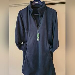 NWT- Willit Womens Fleece Tunic Dress-Long Pullover-Navy Blue L
